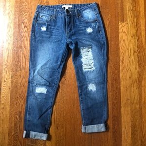 “Life in progress” capri jeans